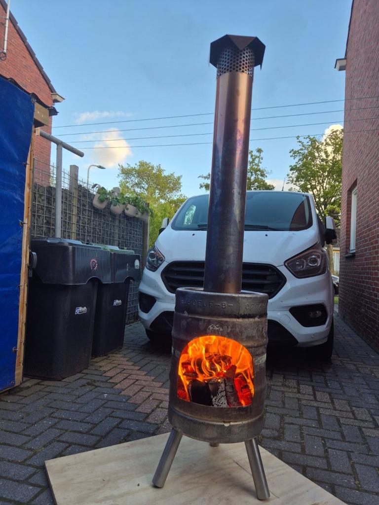 Bierfust tuinkachel tuinhaard buitenhaard buitenkachel haard, Ophalen of Verzenden, Nieuw