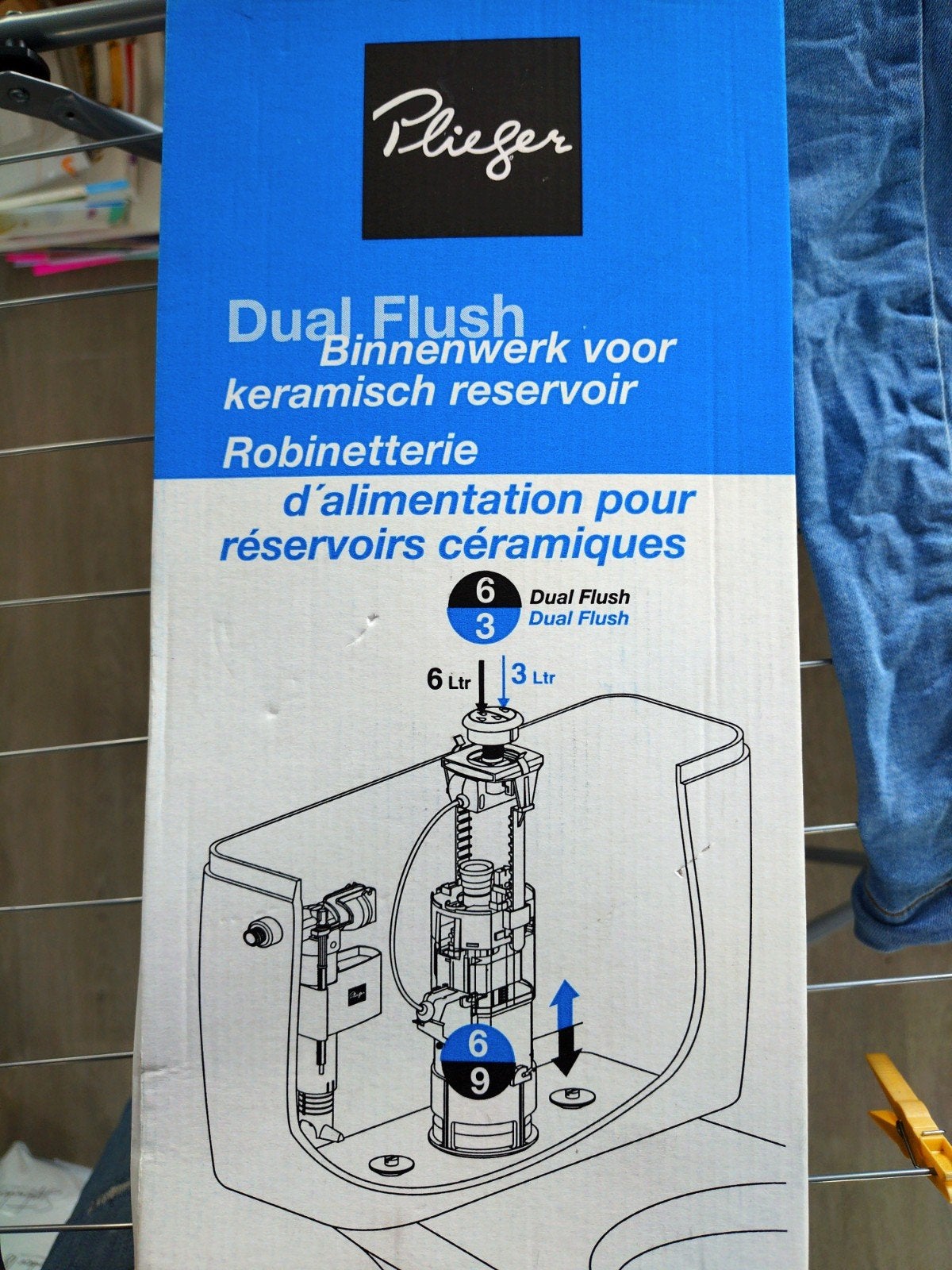 Plieger Dual Flush Binnenwerk voor keramisch reservoir, Ophalen of Verzenden, Nieuw, Toilet