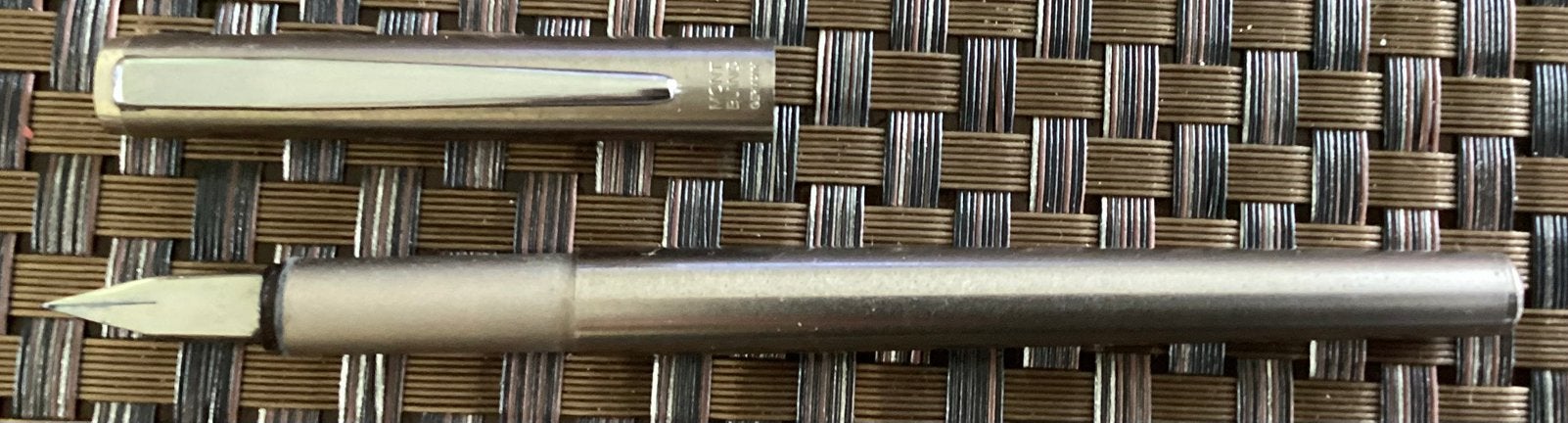 1970’s Mont Blanc Noblesse Vulpen,Slimline,staal, Germany, Ophalen, Gebruikt, Vulpen, Mont Blanc