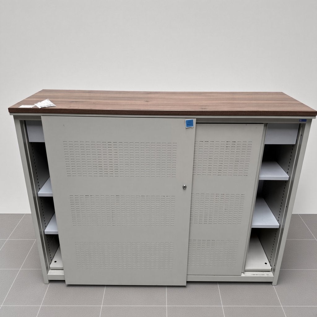 Metalen akoestische schuifdeurkast Voortman - 126x160x50 cm, Niet ingevuld, Gebruikt, Niet ingevuld, Niet ingevuld