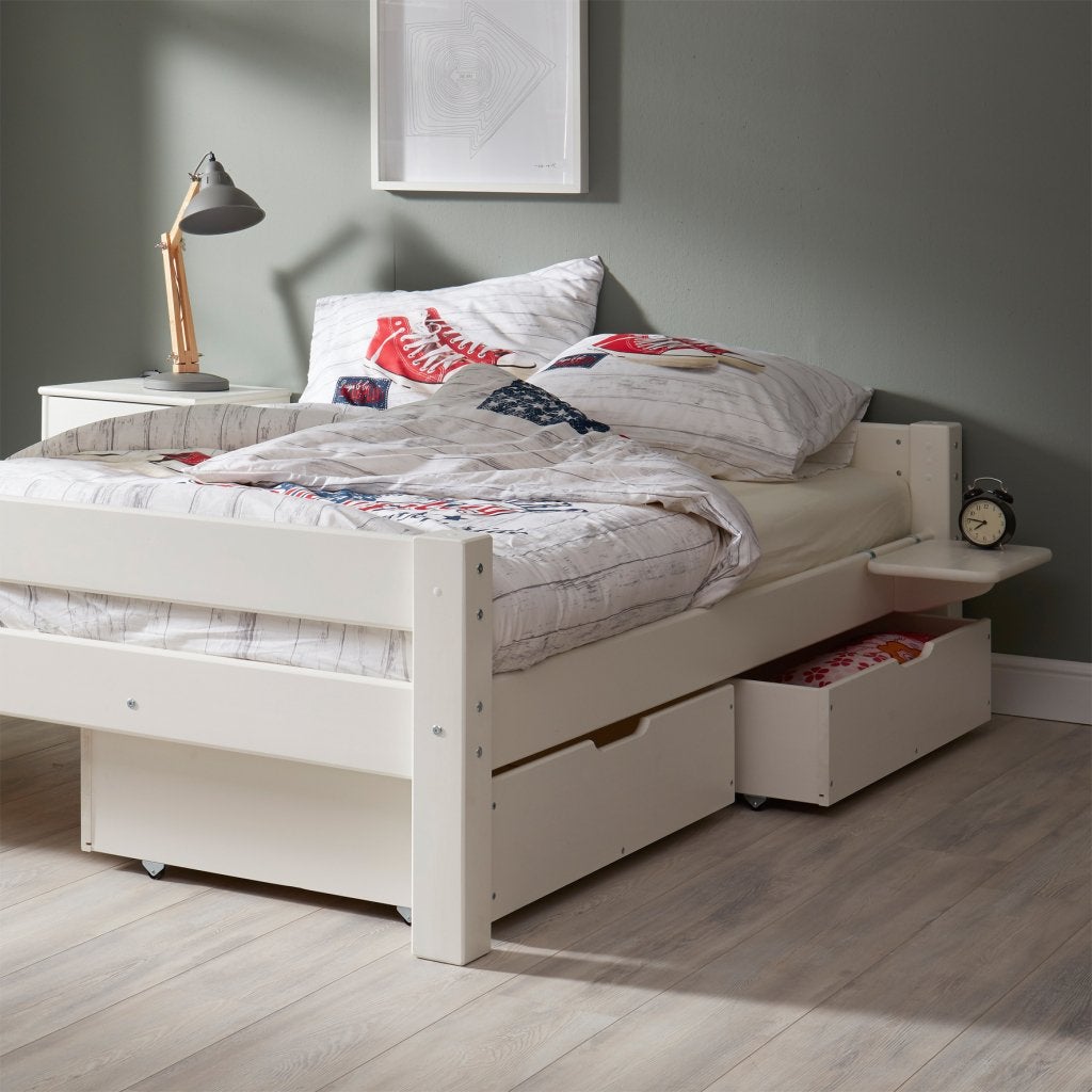 Toby 2-persoonsbed - 140x200 - Wit, Niet ingevuld, Niet ingevuld, Niet ingevuld