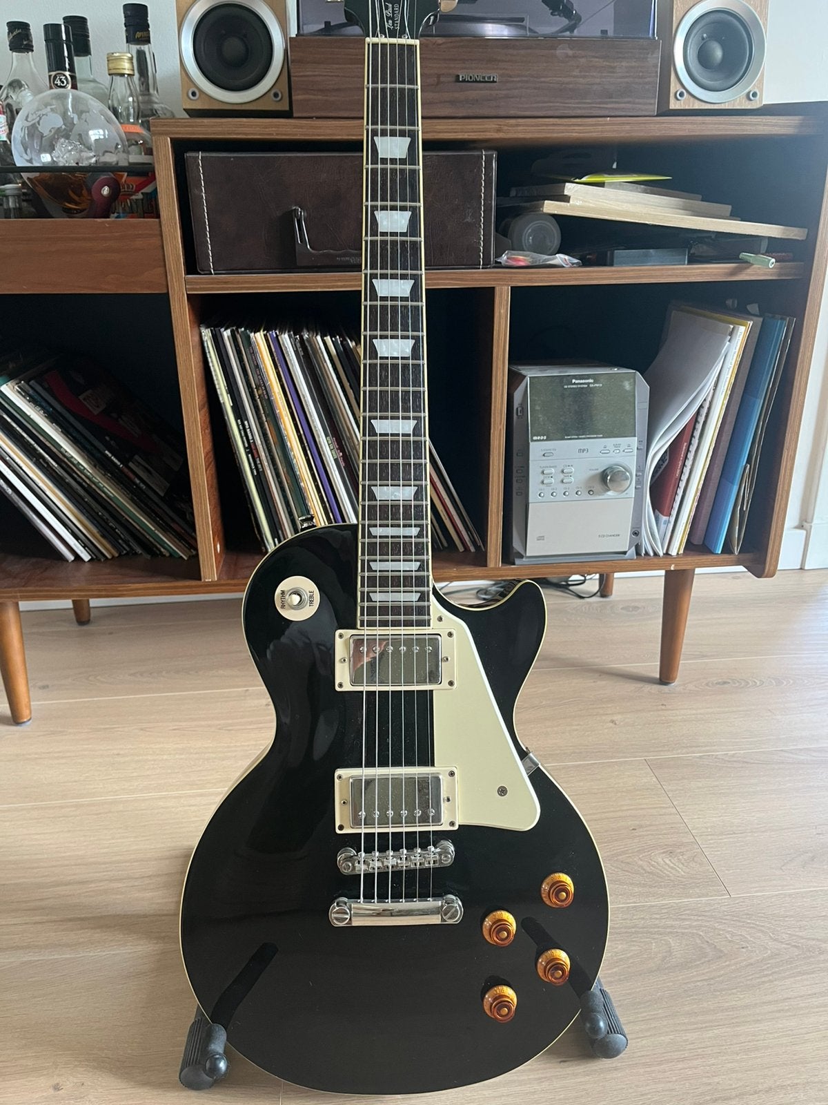 Epiphone Les Paul Standard Ebony 2016 in uitstekende staat, Ophalen, Gebruikt, Solid body, Epiphone
