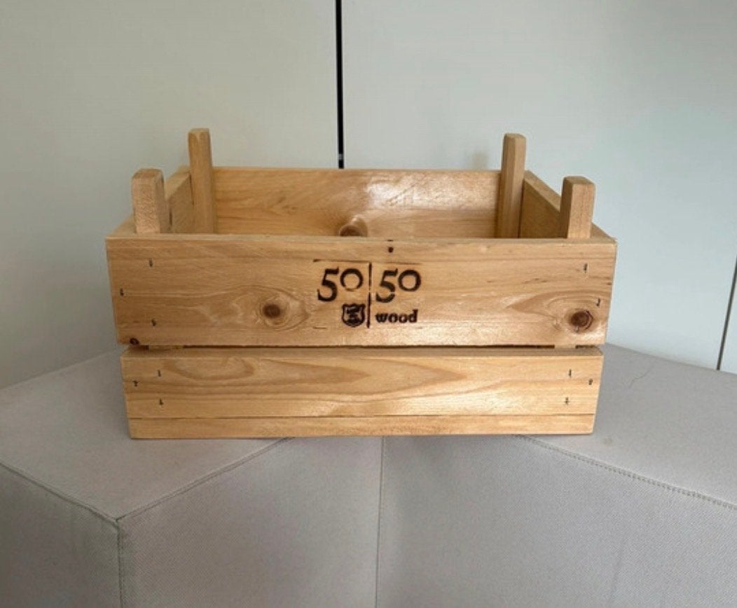 Houten kistje 50/50 wood - Zo goed als nieuw, Minder dan 50 cm, Minder dan 50 cm, Ophalen of Verzenden, Zo goed als nieuw