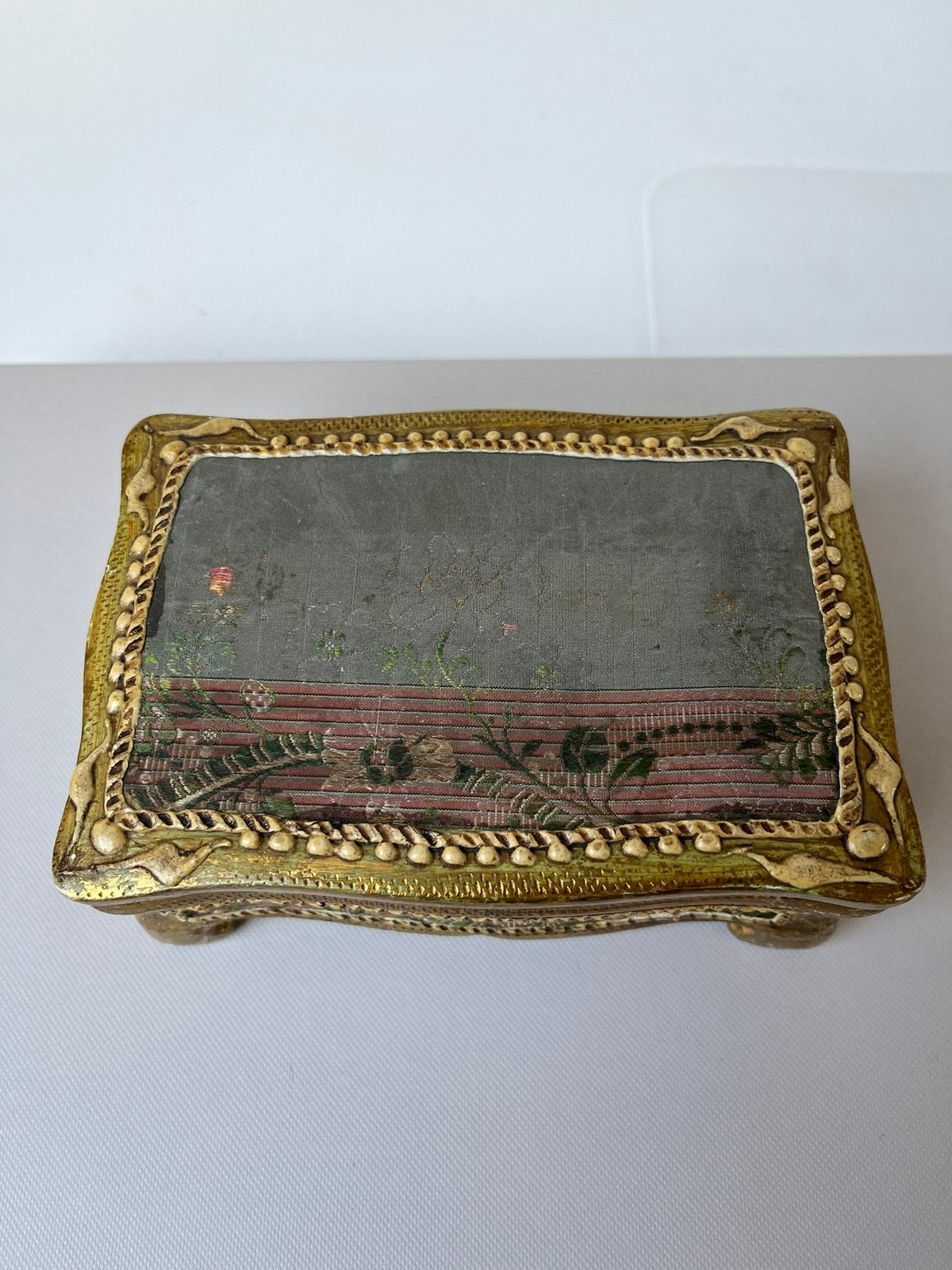 Prachtig houten juwelen sieraden doosje goud, Antiek en Kunst, Ophalen of Verzenden