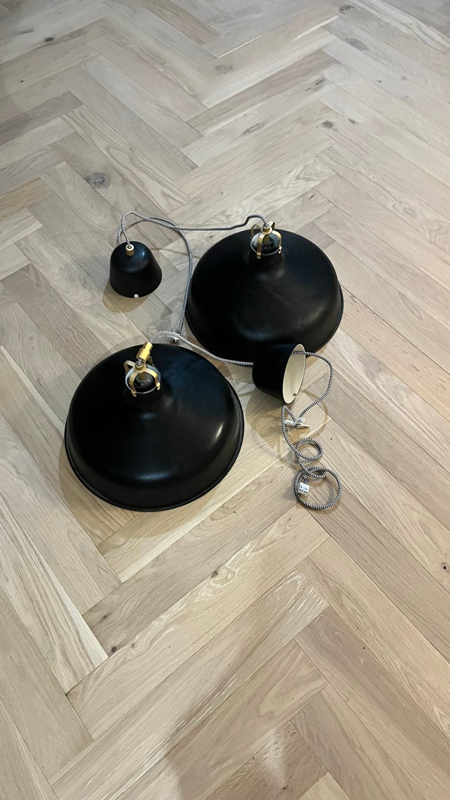 2x IKEA Ranarp Hanglamp 38cm - Zo goed als nieuw, Ophalen, Zo goed als nieuw, Metaal