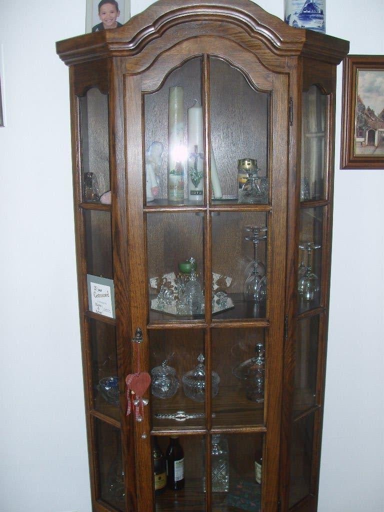 Vitrinekast, Huis en Inrichting, Kasten | Vitrinekasten, Ophalen, Glas, Gebruikt, Met deur(en)