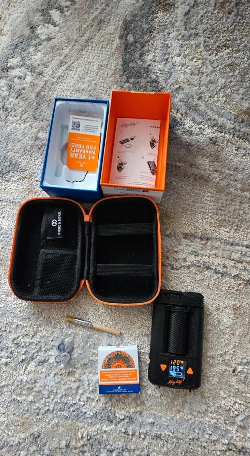Storz & Bickel Mighty + vaporizer met extra's, Ophalen of Verzenden, Zo goed als nieuw, Overige typen