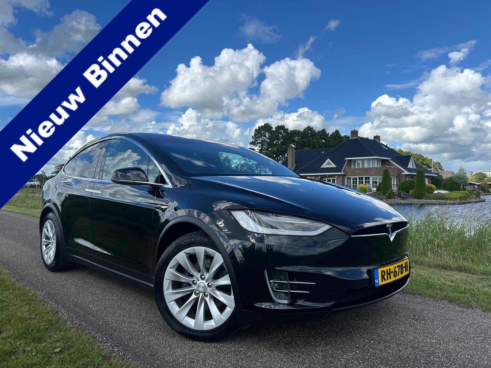 Tesla Model X 100D | SOH 91,2 | Leer | Stoelverwarming | Dod, Auto's, Automaat, Gebruikt, Zwart, Zwart
