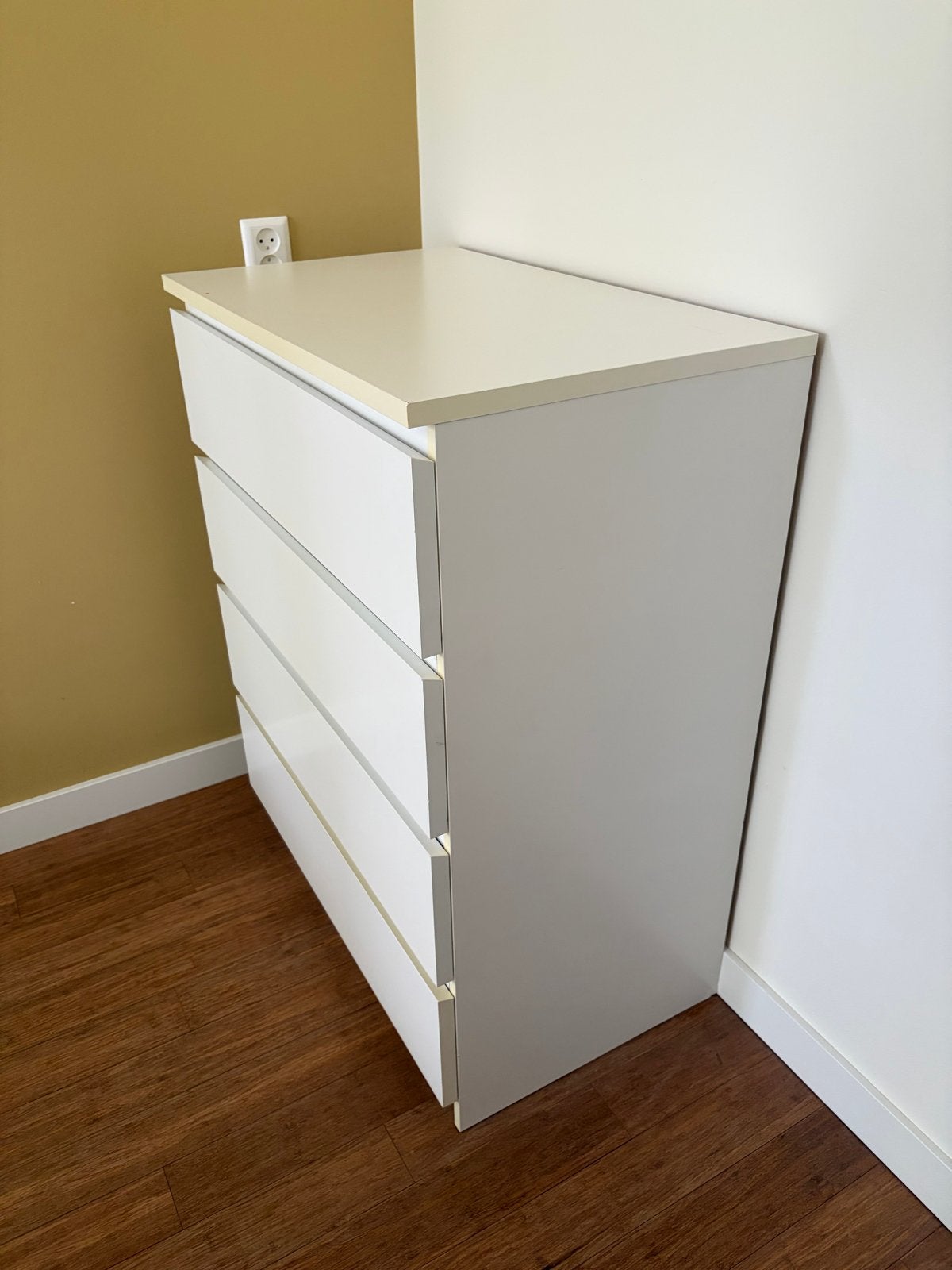 IKEA MALM ladekast met 4 laden, wit, Ophalen, Gebruikt, 100 tot 150 cm, 50 tot 100 cm