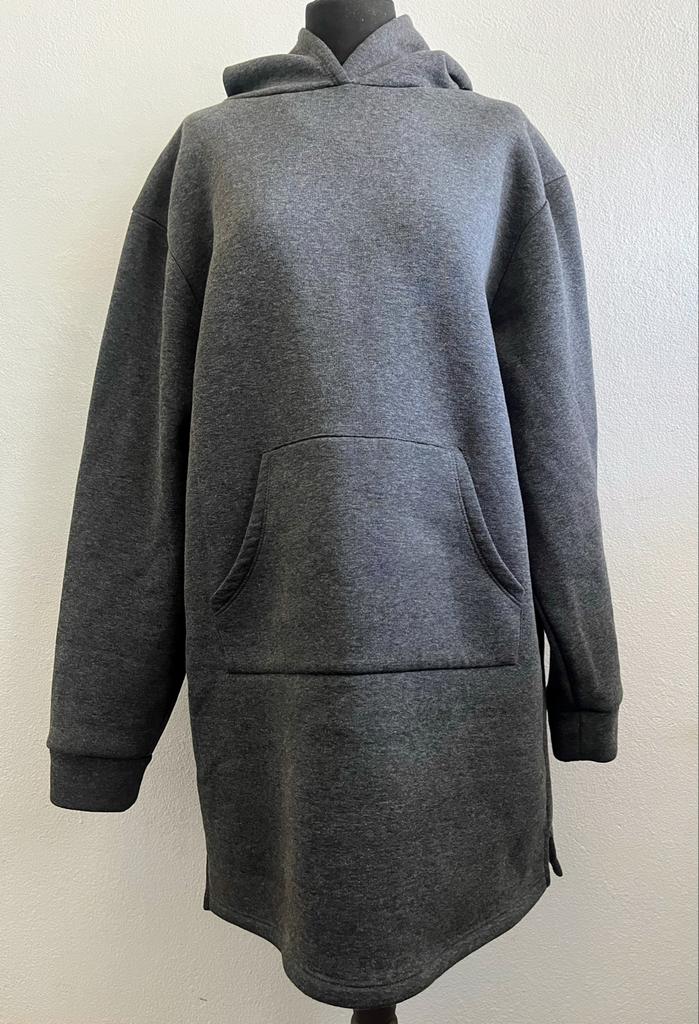 Grijze oversized hoodie jurk XL, XXL, Kleding | Dames, Ophalen of Verzenden, Nieuw, Grijs, Trui of Vest