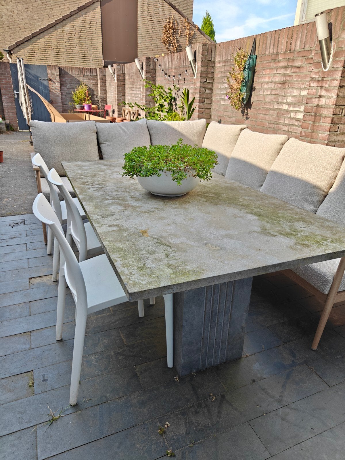 betonnen tafel voor buiten, Ophalen, Gebruikt, Rechthoekig, Overige materialen