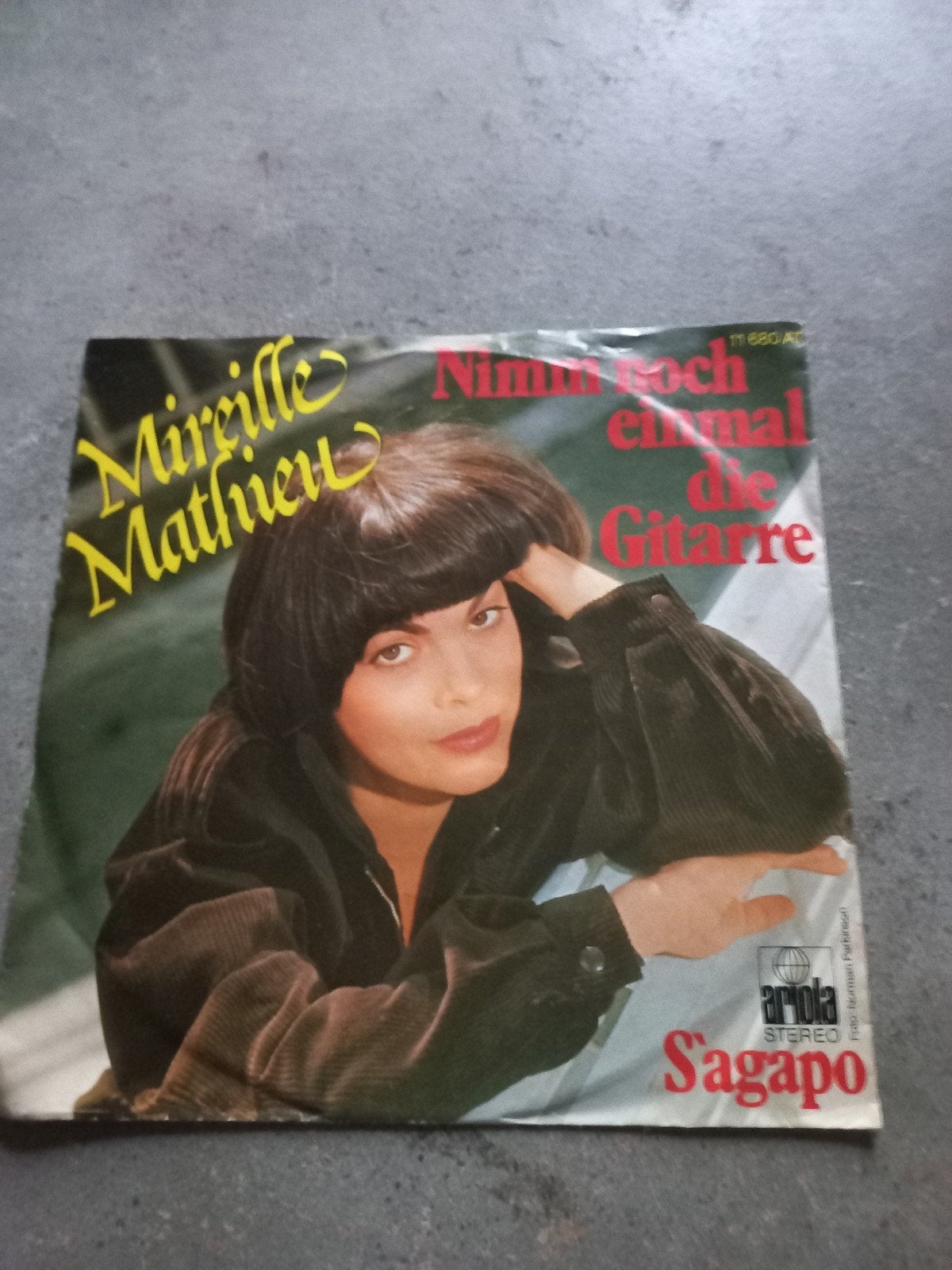 Mireille Mathieu - Nimm noch einmal die Gitarre (Single), Ophalen of Verzenden, Gebruikt, 7 inch, Schlager