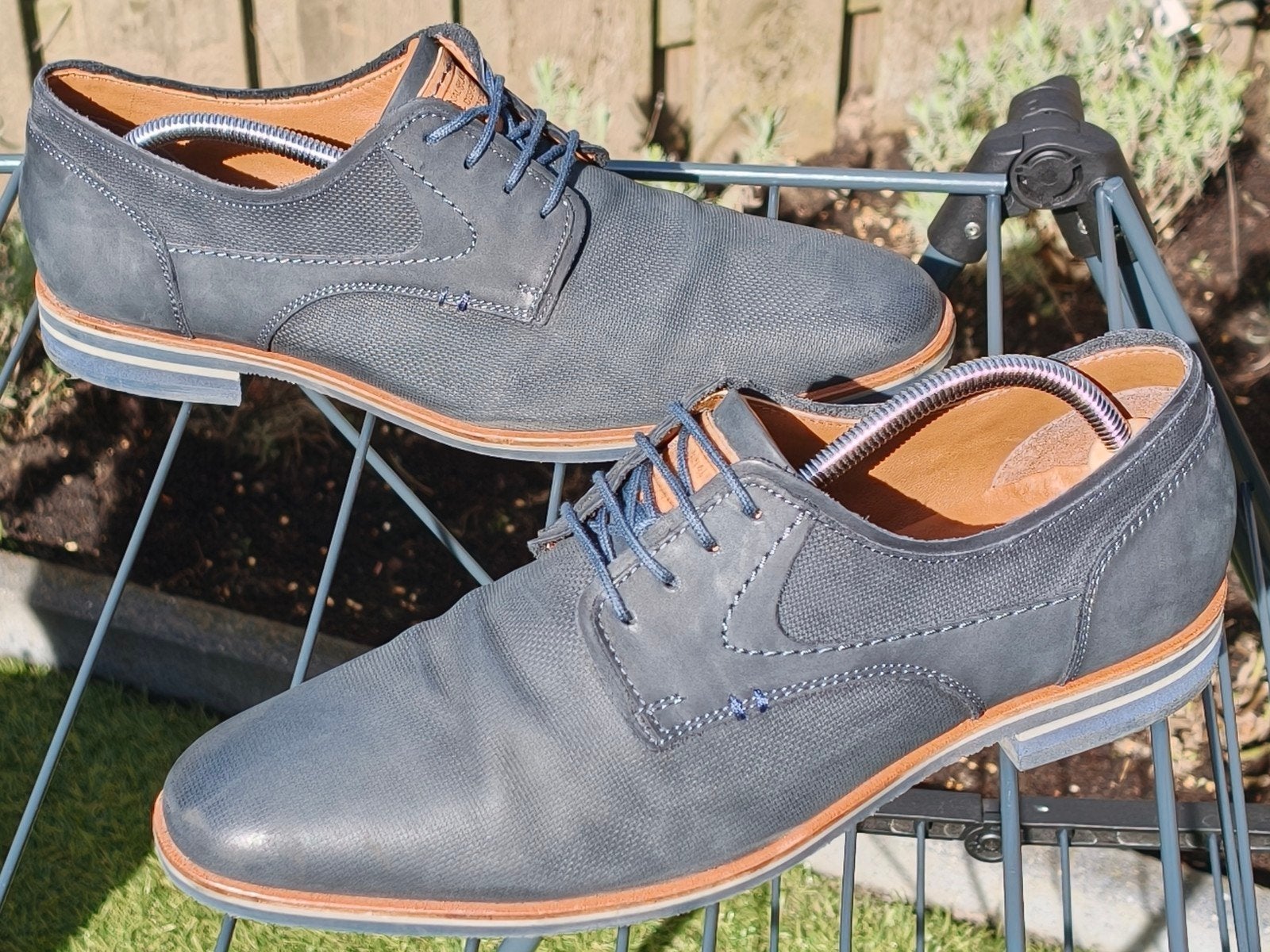 Nette blauwe veterschoenen, maat 43, Kleding | Heren, Ophalen, Zo goed als nieuw, Blauw
