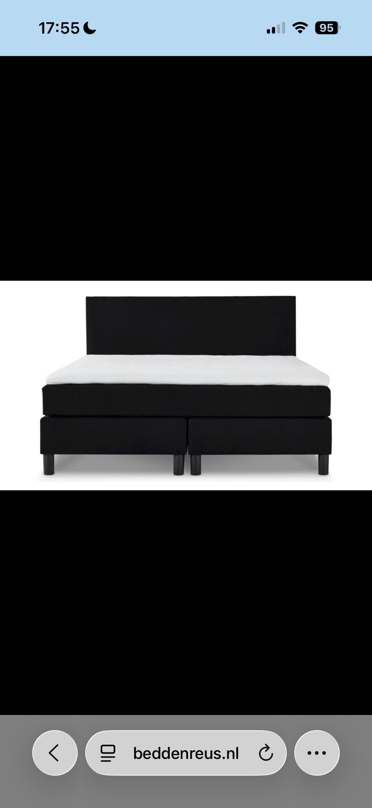 Boxspring 140x200, Ophalen, 100 tot 150 cm, Zo goed als nieuw, Minder dan 100 cm