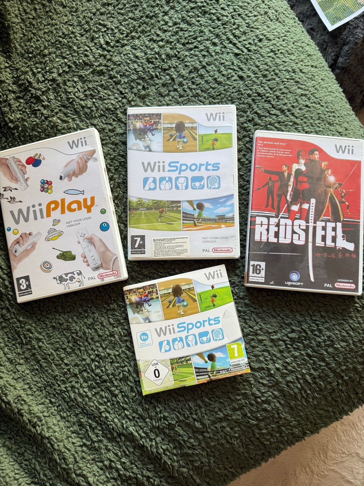 Wii Games: Wii Play, Wii Sports, Red Steel - Diverse Collect, Gebruikt, Overige genres, Eén computer, Ophalen of Verzenden