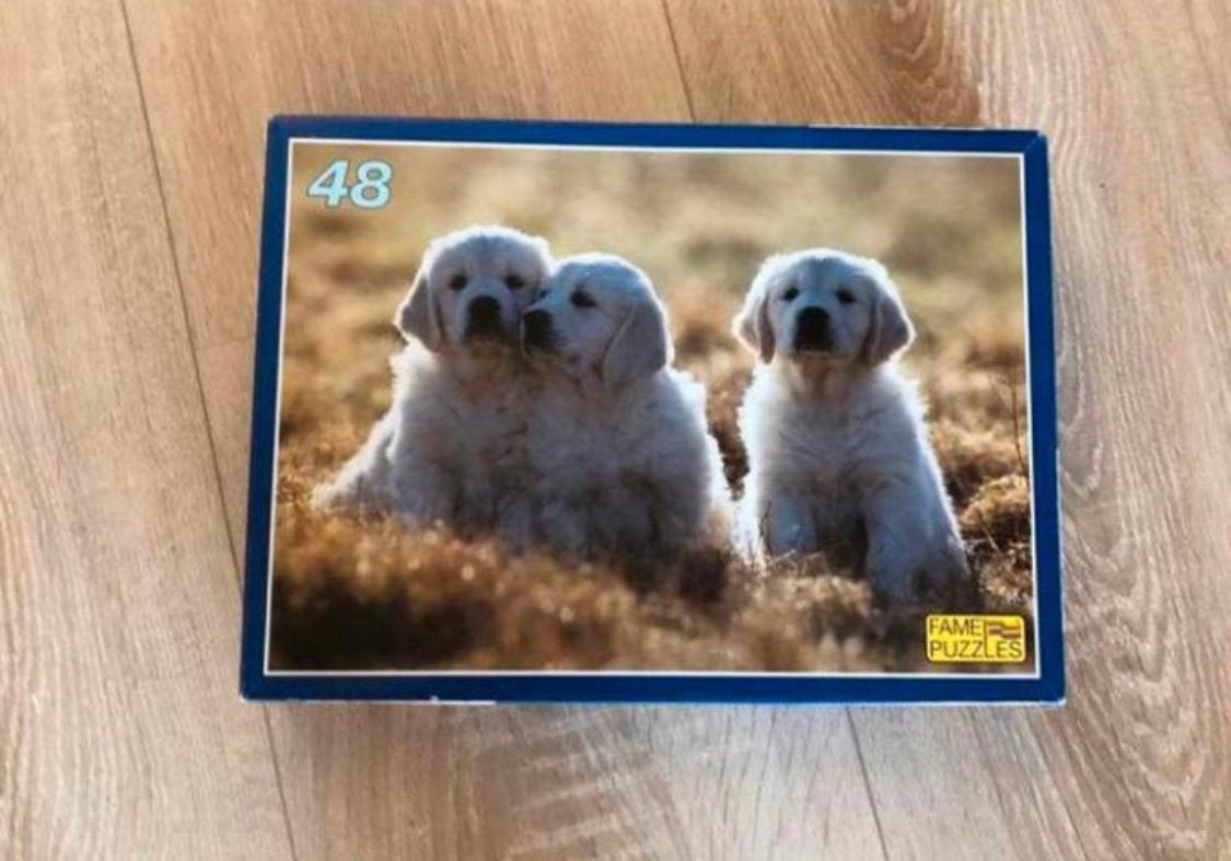 Honden puzzel 48 stukjes, Ophalen of Verzenden, 10 tot 50 stukjes, Zo goed als nieuw, 4 tot 6 jaar