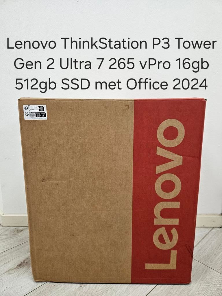 Nieuw: Lenovo ThinkStation P3 Tower Gen 2 ultra 7 265 16gb, Computers en Software, Desktop Pc's, Nieuw, 4 Ghz of meer, SSD, 16 GB