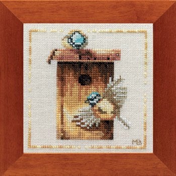 Borduurpakket Vogelhuisje Marjolein Bastin 34538, Hobby en Vrije tijd, ., Nieuw, Ophalen of Verzenden, .