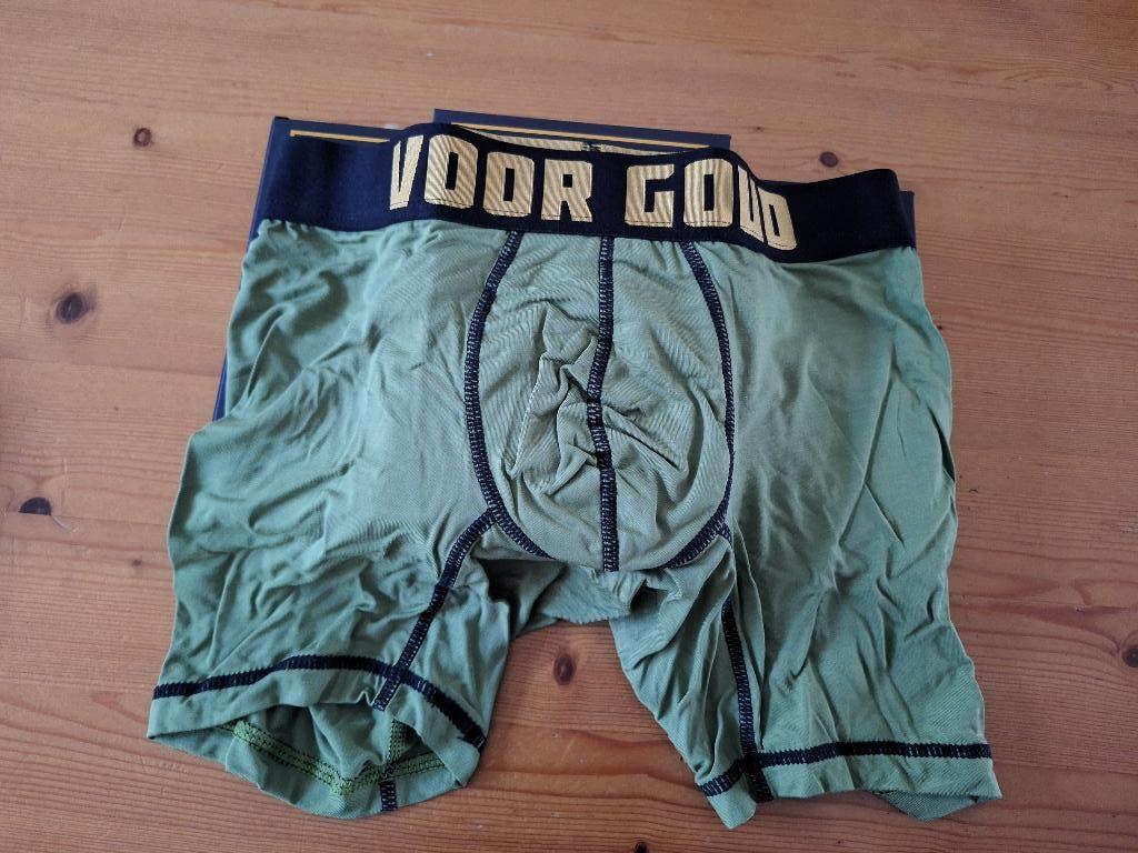 Nieuw: Voor Goud - Boxer short groen en zwart van J. Beukers, Kleding | Heren, Ophalen of Verzenden, Zwart, Boxer