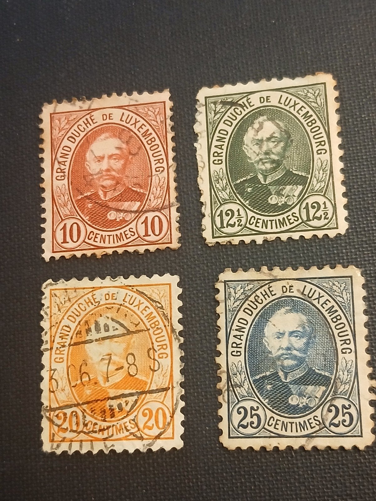 Luxemburg Adolf 1891 postzegels - set van 4, Ophalen of Verzenden, Luxemburg