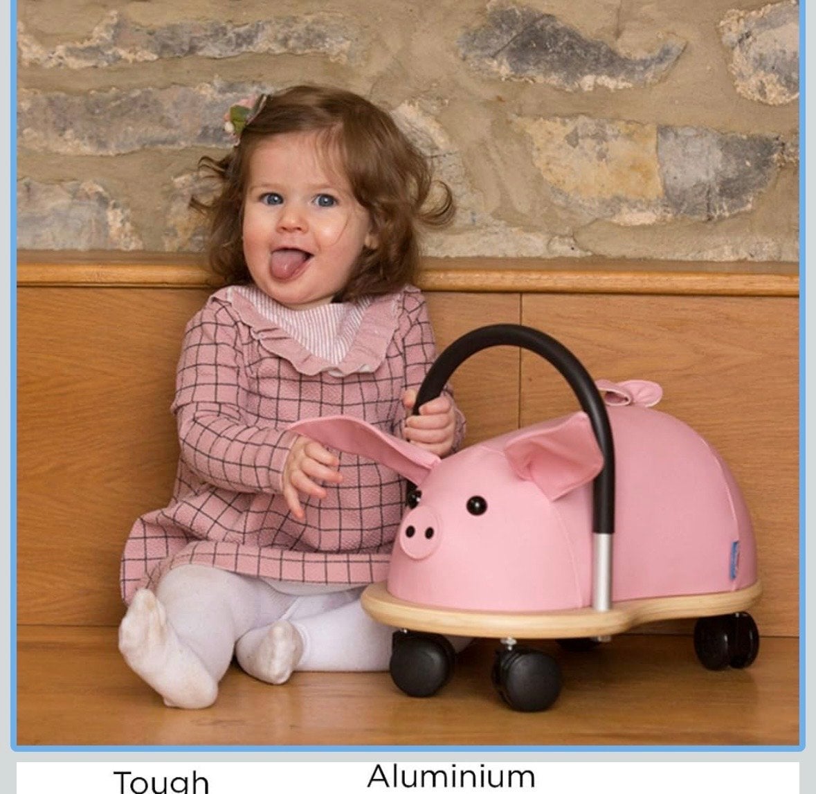 Wheelybug Loopwagen Varken - Roze, Maat L, Ophalen, Zo goed als nieuw