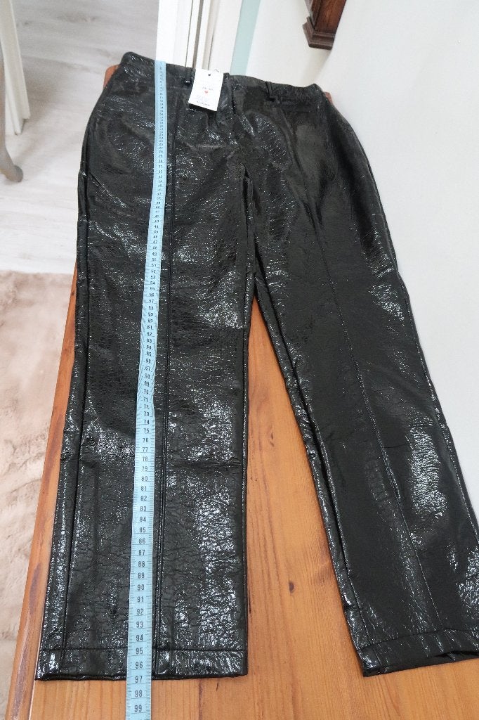 NafNaf nieuwe zwarte lak look broek 36/38, Zwart, Nieuw, Ophalen of Verzenden, Maat 36 (S)