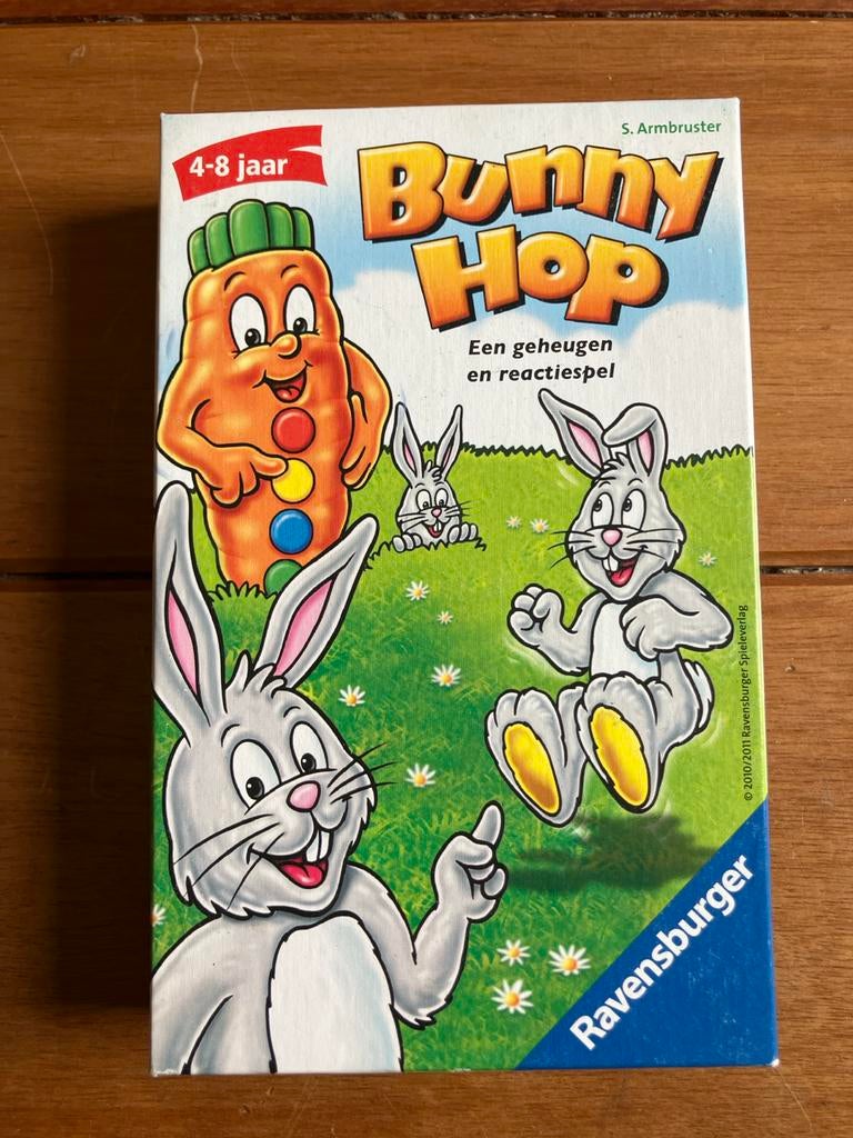 Bunny Hop Ravensburger Geheugen- en Reactiespel 4-8 jaar, Drie of vier spelers, Ophalen of Verzenden, Gebruikt