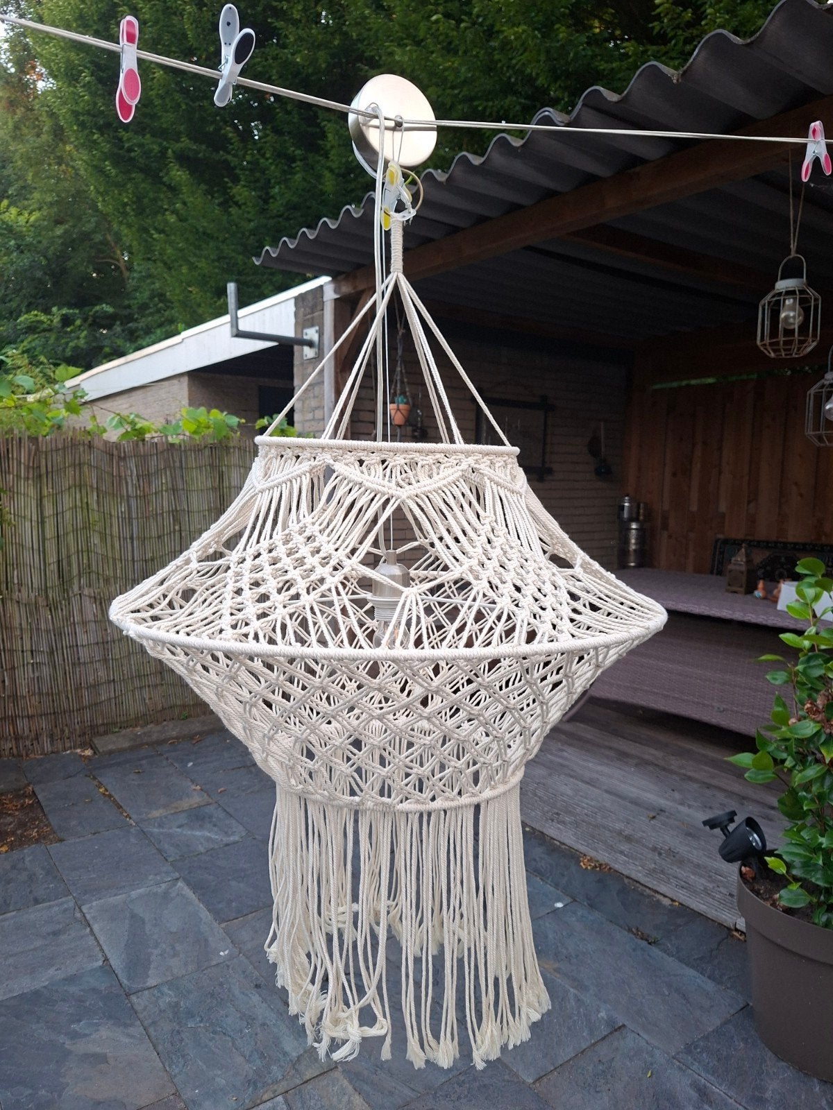 hanglamp van touw, Ophalen of Verzenden