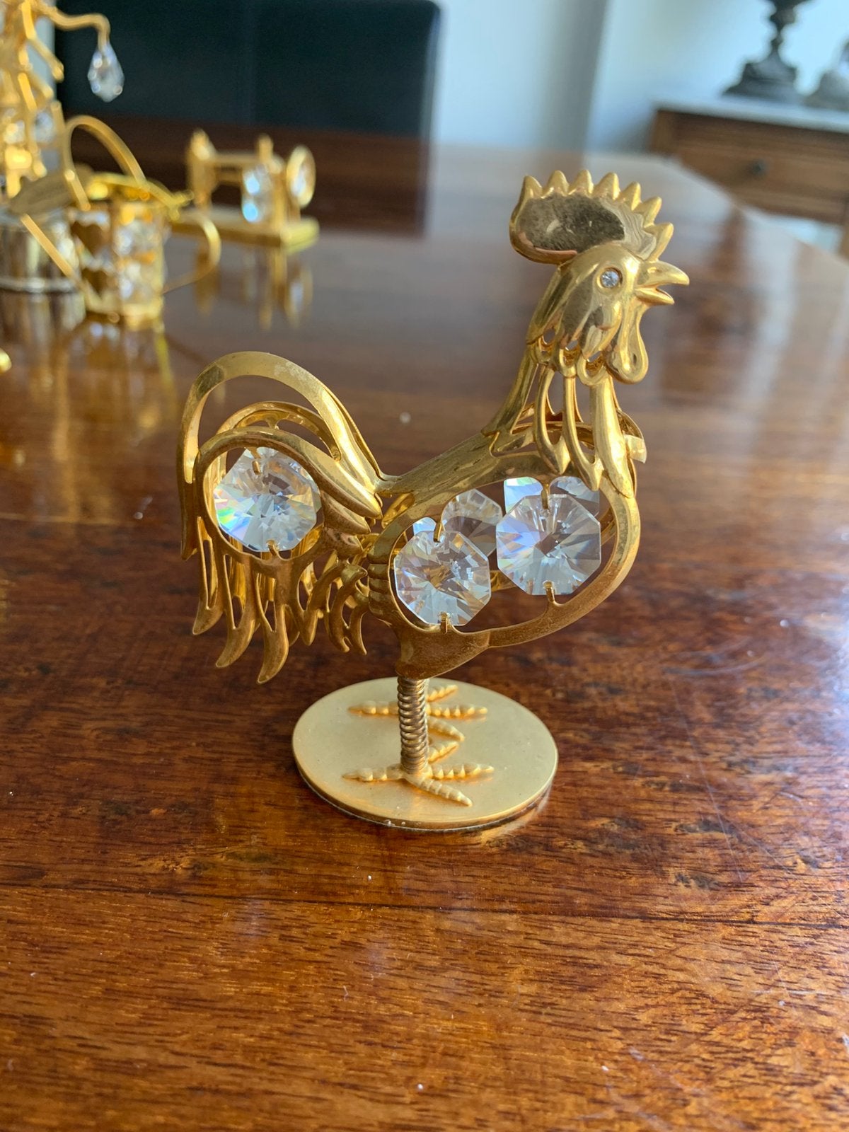 24k Gold plated Swarovski crystal figuurtjes, Ophalen of Verzenden, Zo goed als nieuw, Figuurtje
