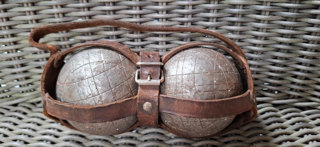 Oud setje jeu de boules - vintage petanqueballen, Ophalen of Verzenden, Gebruikt, Bal