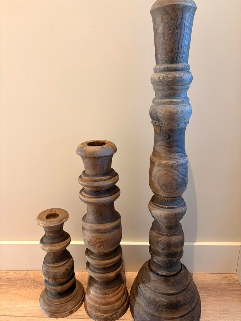 Aura peeperkorn/ hoffz, Huis en Inrichting, Woonaccessoires | Kandelaars en Kaarsen, Ophalen of Verzenden, Zo goed als nieuw, Hout