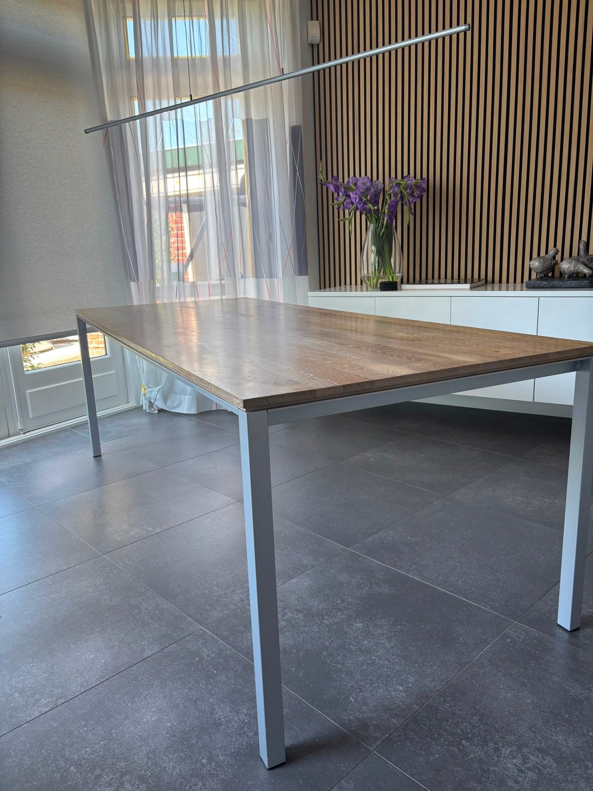 Janua design eettafel, Ophalen, Eikenhout, 200 cm of meer, 50 tot 100 cm