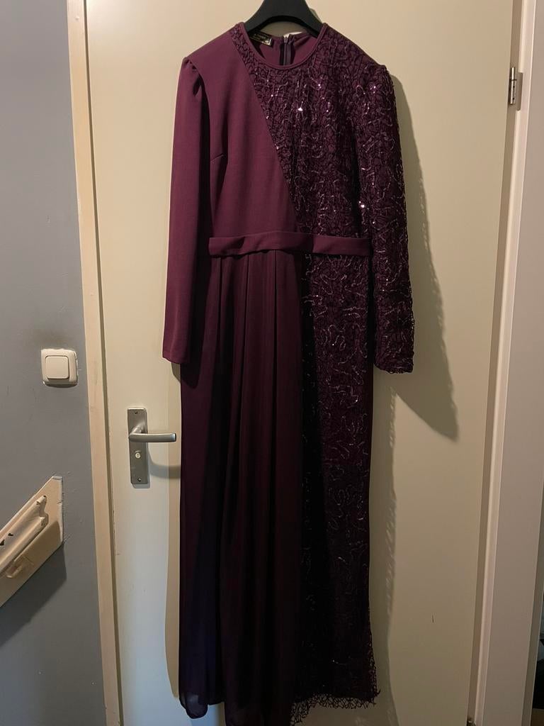 Laatste ‼️ mooie lange bordeaux galajurk te koop nieuw ‼️‼️, Maat 38/40 (M), Galajurk, Overige kleuren, Nieuw