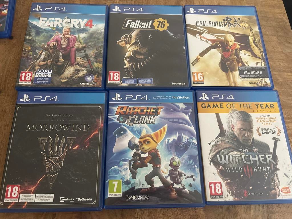 PS4 Games bundel, Spelcomputers en Games, Games | Sony PlayStation 4, Online, Gebruikt, Vanaf 18 jaar, Overige genres