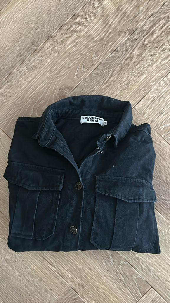 Colourful Rebel zwart denimjasje maat S, Kleding | Dames, Zwart, Ophalen of Verzenden, Zo goed als nieuw, Jasje