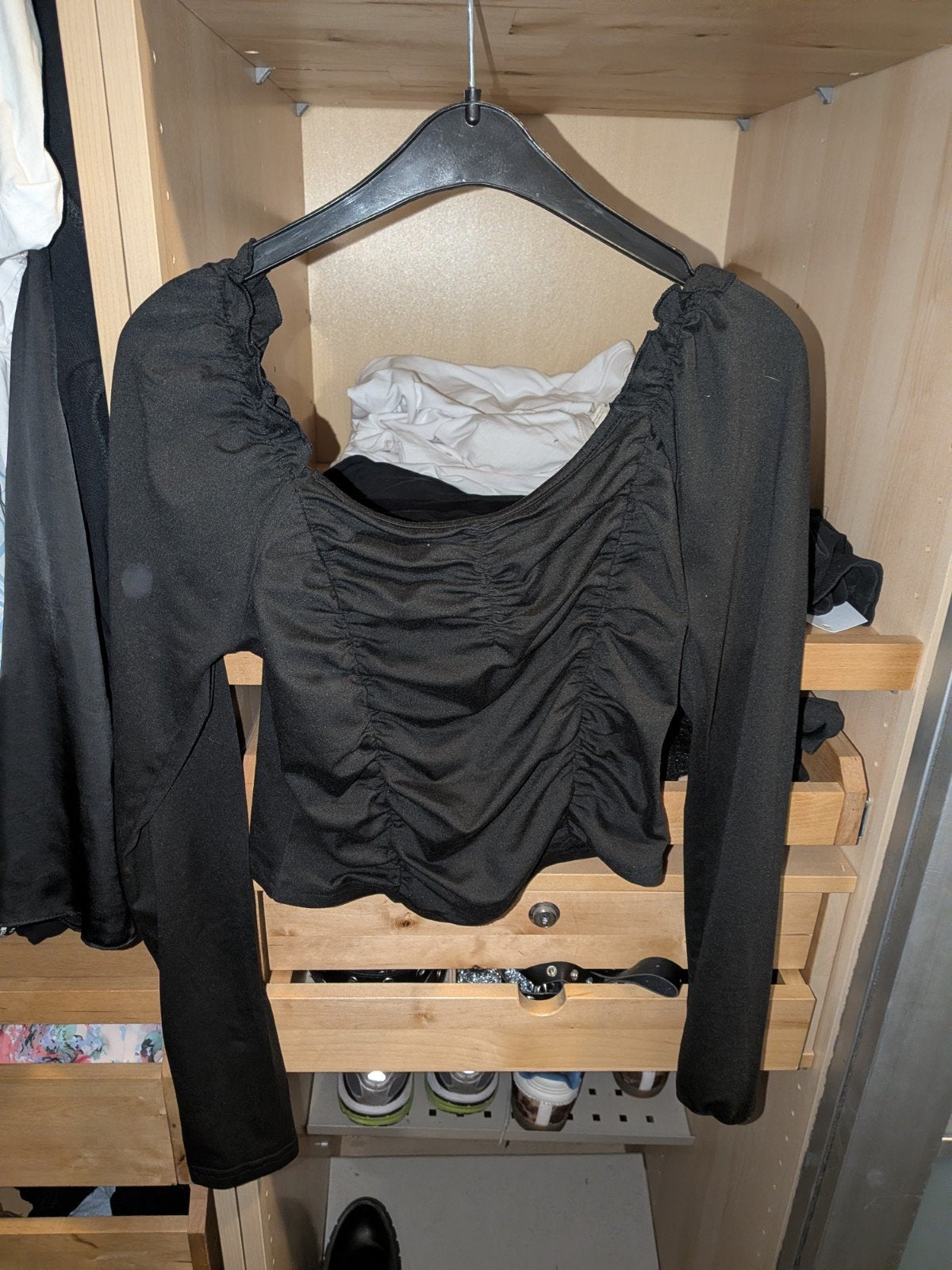 Leuke zwarte top maat S, Kleding | Dames, Tops, Verzenden, Zwart, Lange mouw, Maat 36 (S)