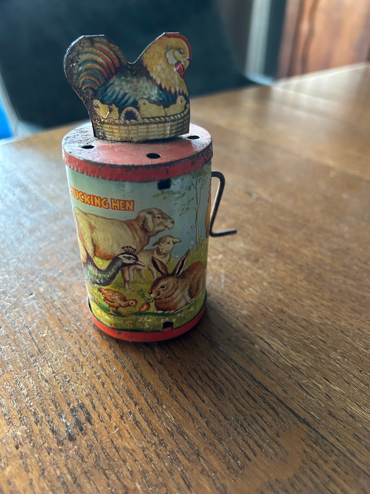 Vintage blikken 'Clucking Hen' speelgoed, Ophalen of Verzenden
