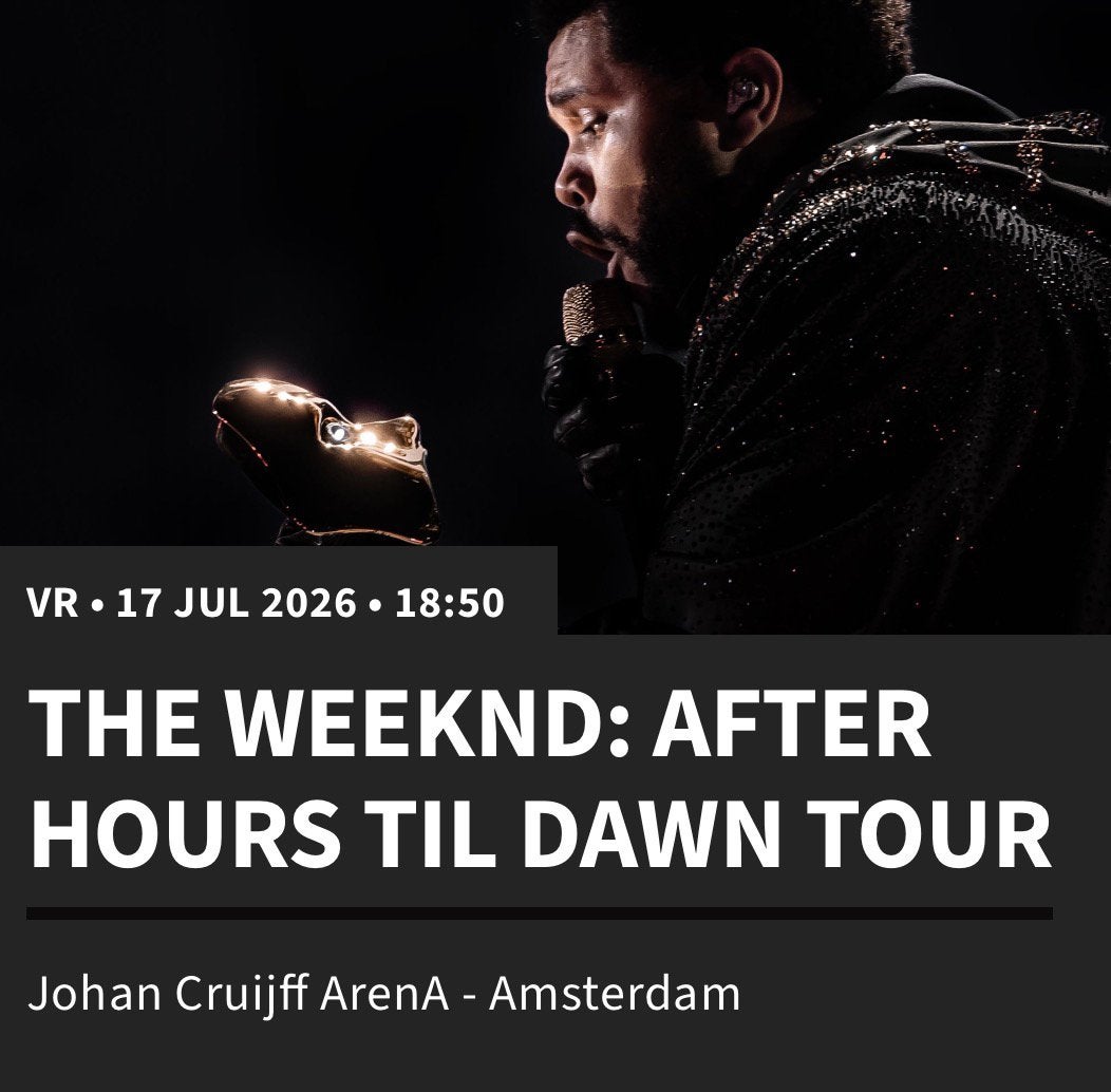 THE WEEKND: AFTER HOUTS TIL DAWN TOUR, Eén persoon, Juli