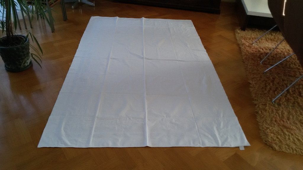 damast tafellaken wit afmeting 125 x 123 cm, Overige materialen, Ophalen of Verzenden, Zo goed als nieuw, Afwasbaar