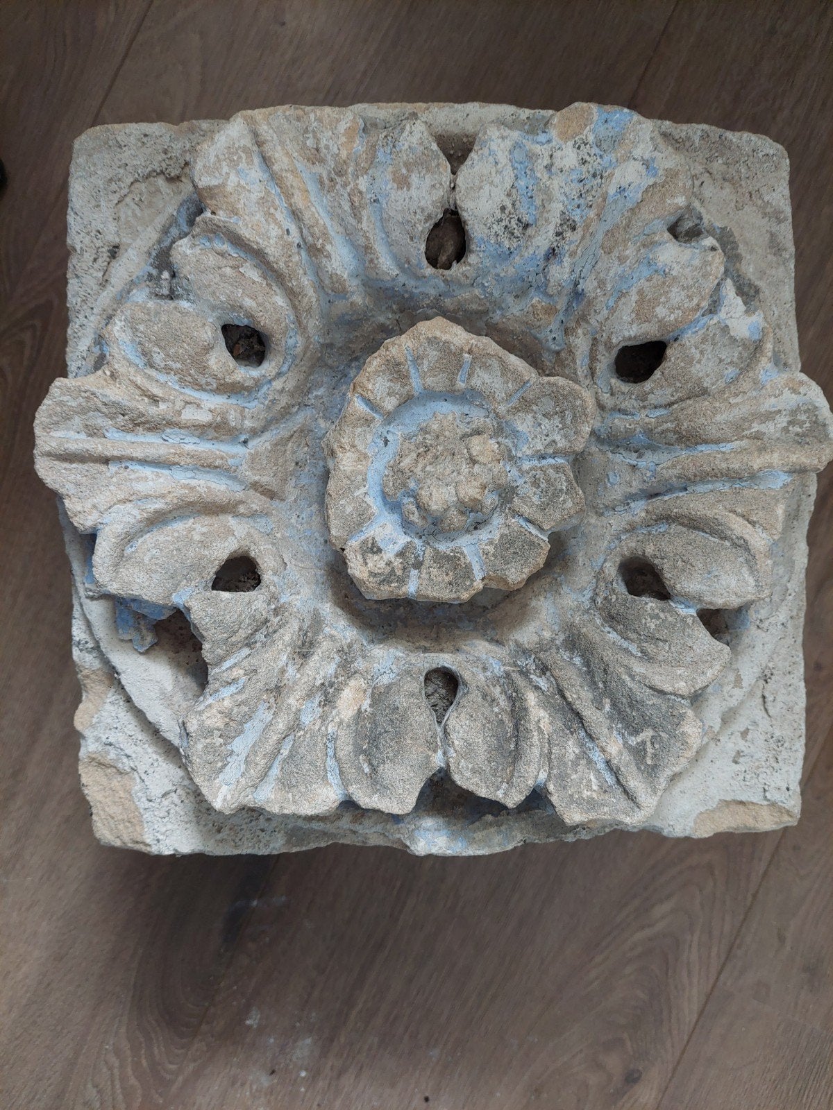Prachtig ornament met bloem van steen / beton, Tuin en Terras, Ophalen, Steen