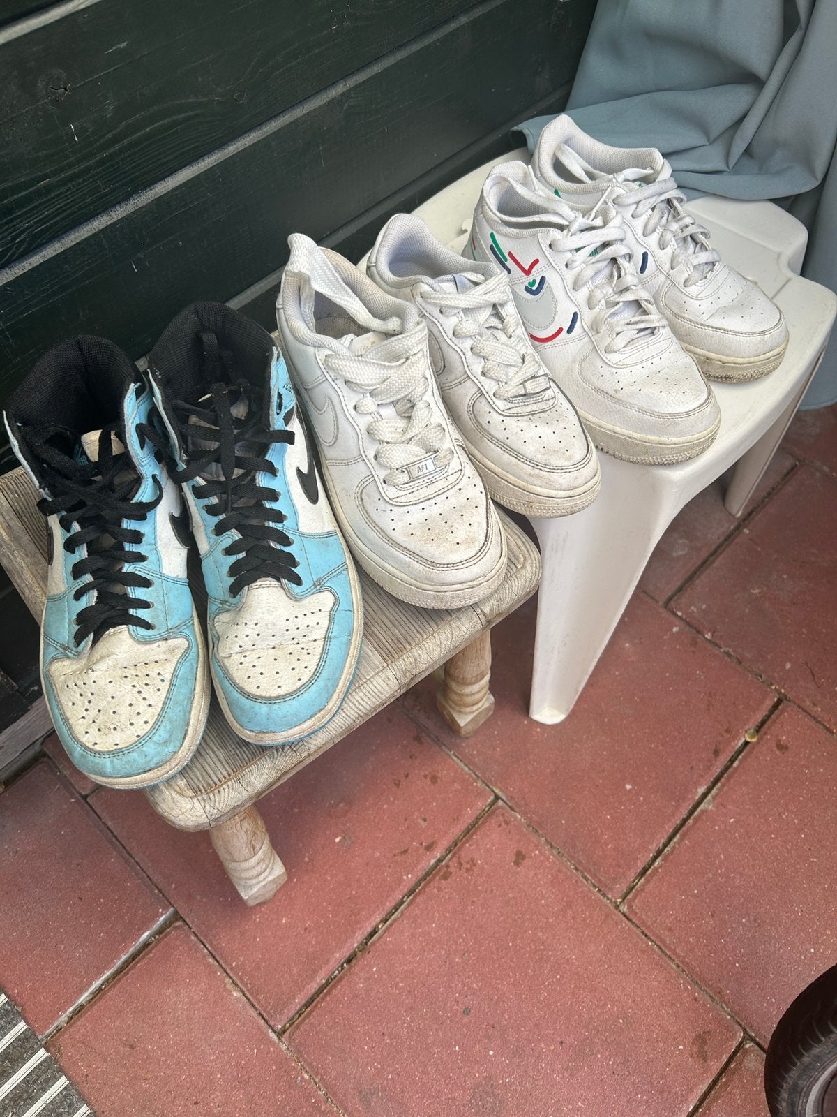 Nike schoenen, Ophalen, Gedragen, Wit