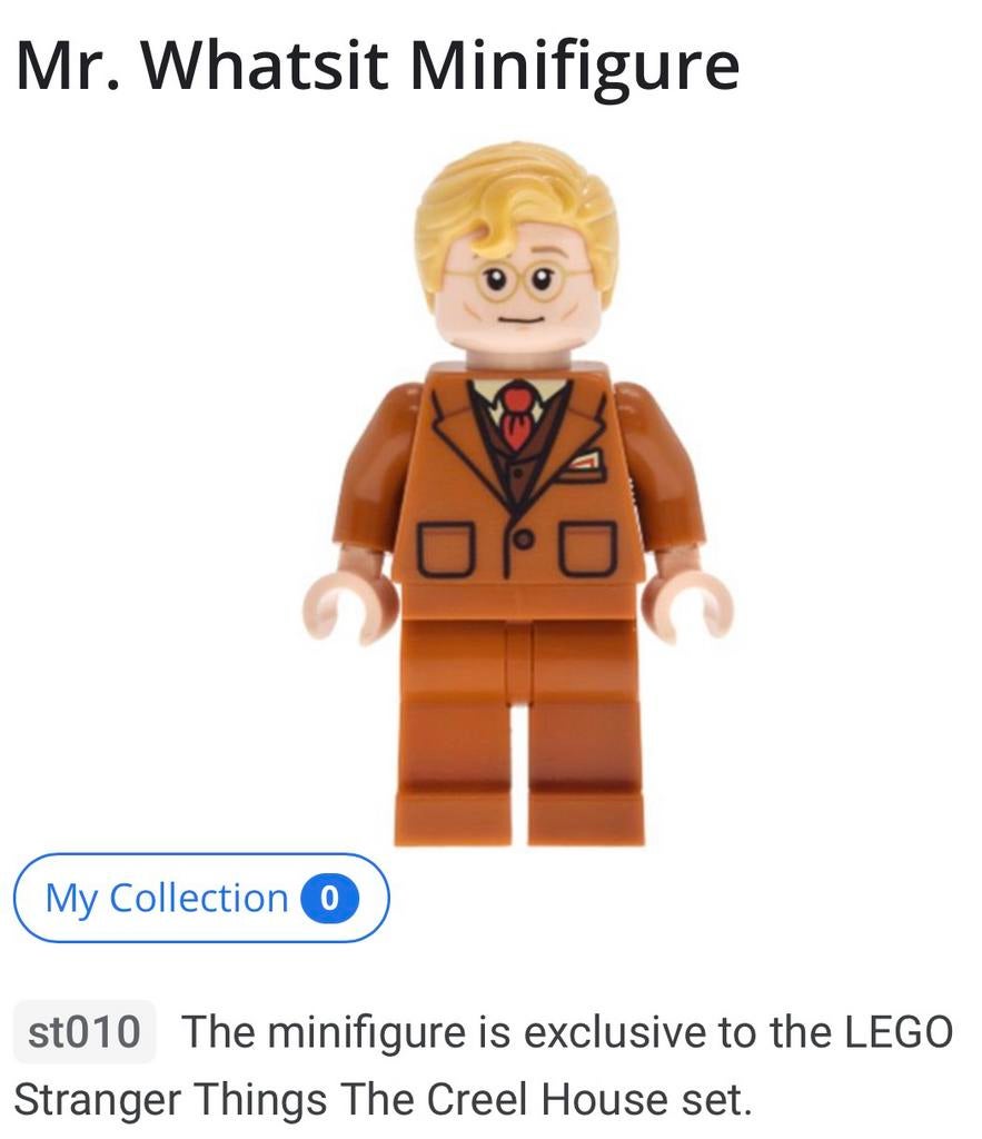 Lego Stranger Things Mr. Whatsit st010 uit set 11370 NIEUW, Overige thema's, Lego, Nieuw, Ophalen of Verzenden