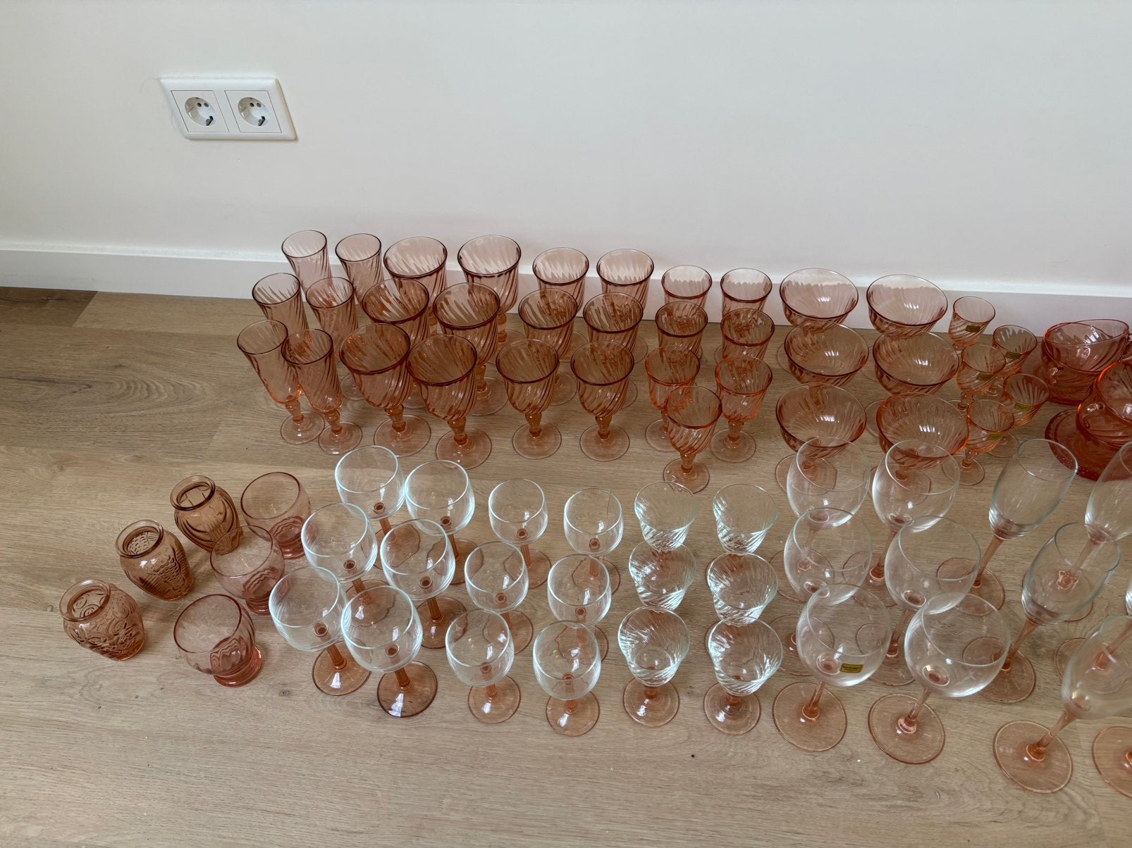 Grote partij arcoroc luminarc roze glas france, Ophalen