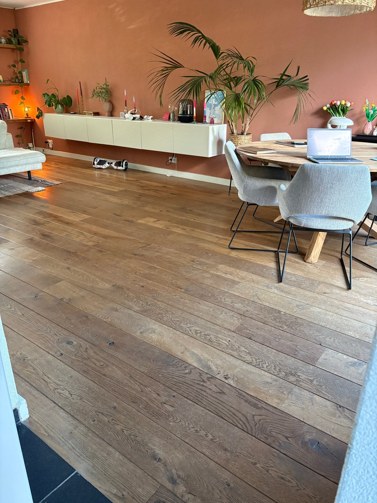 Eiken houten vloer, Zo goed als nieuw, 10 m² of meer, 10 tot 30 cm, Hout