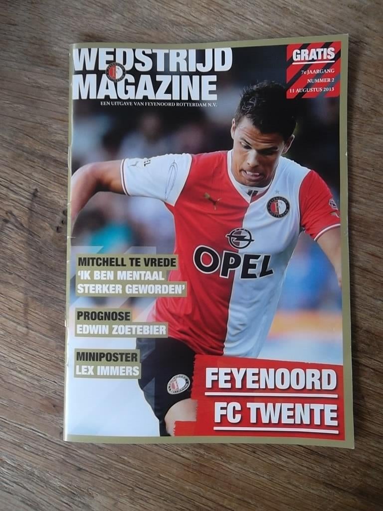 Programmaboekje 2 Feyenoord - FC Twente 11 augustus 2013, Ophalen of Verzenden, Gelezen, Watersport en Hengelsport
