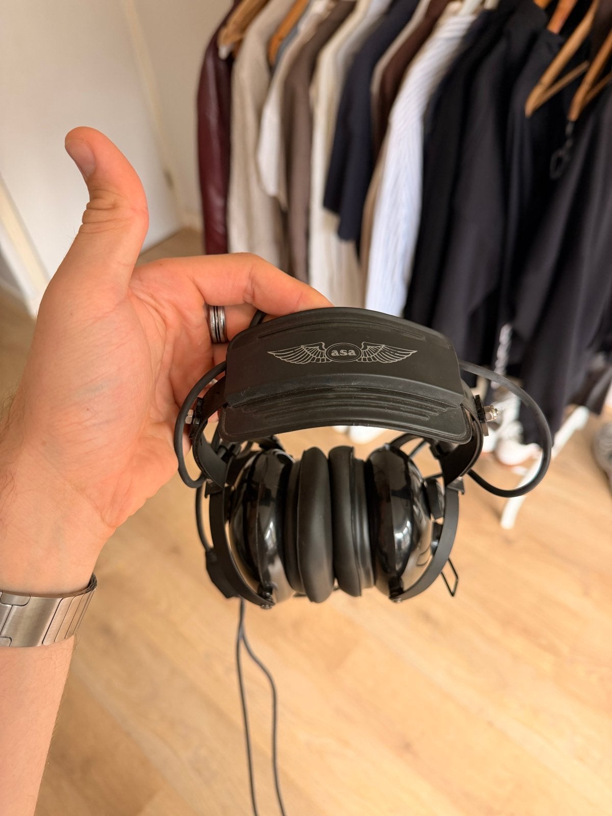 ASA Piloten Headset met originele hoes - Uitstekende staat, Overige typen, Zo goed als nieuw, Draagtas/etui, Zwart