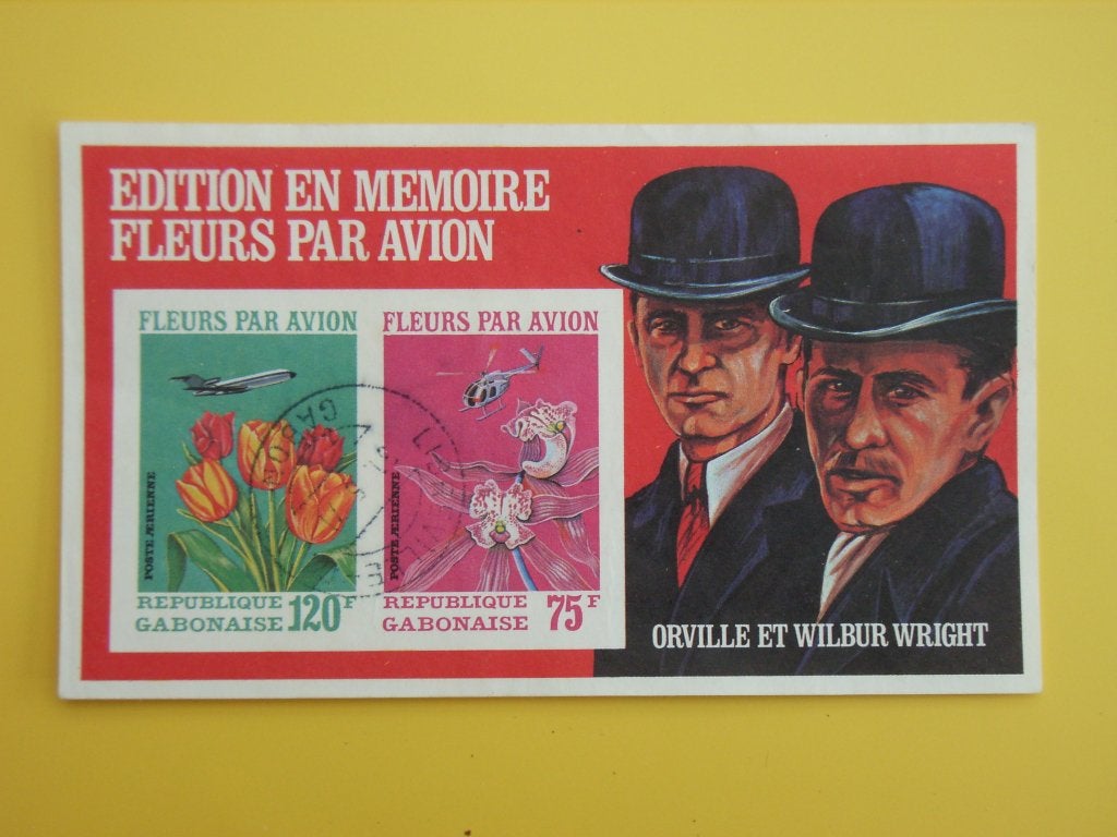 MM   Gabon blok 21b, Ophalen of Verzenden, Gestempeld, Vliegtuigen