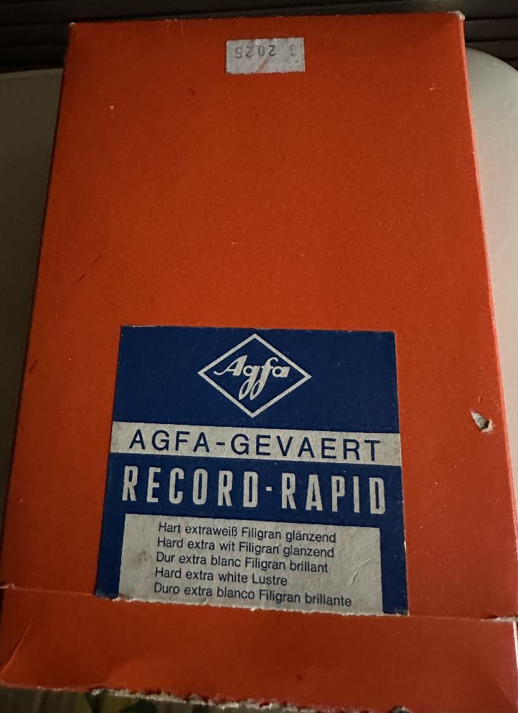Agfa vintage foto papier record rapid 10,5 x 14,8 cm rrh119, Ophalen, Agfa, Zo goed als nieuw, Fotopapier