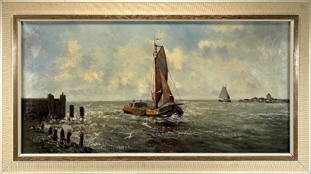 808. Olieverfschilderij, Christiaan Hendrik Eckhardt, Antiek en Kunst, Ophalen of Verzenden