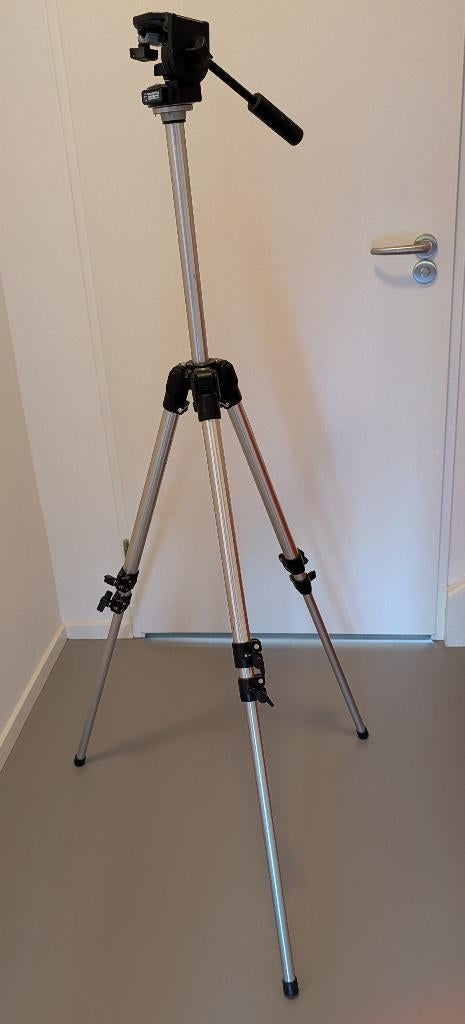 Manfrotto Professioneel Videostatief (Type 3126 Fluid Head), Zo goed als nieuw, 175 cm of meer, Met balhoofd, Ophalen of Verzenden